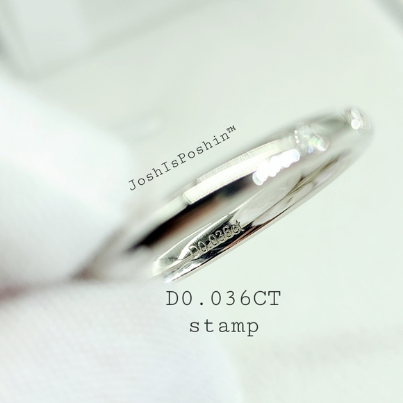 Moissanite bezel set ring band in sterling silver - Picture 10 of 13